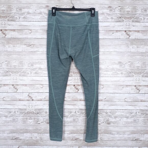 Victorias Secret Womens Leggings Sz 10 Green Side Pockets 526A - Picture 2 of 4